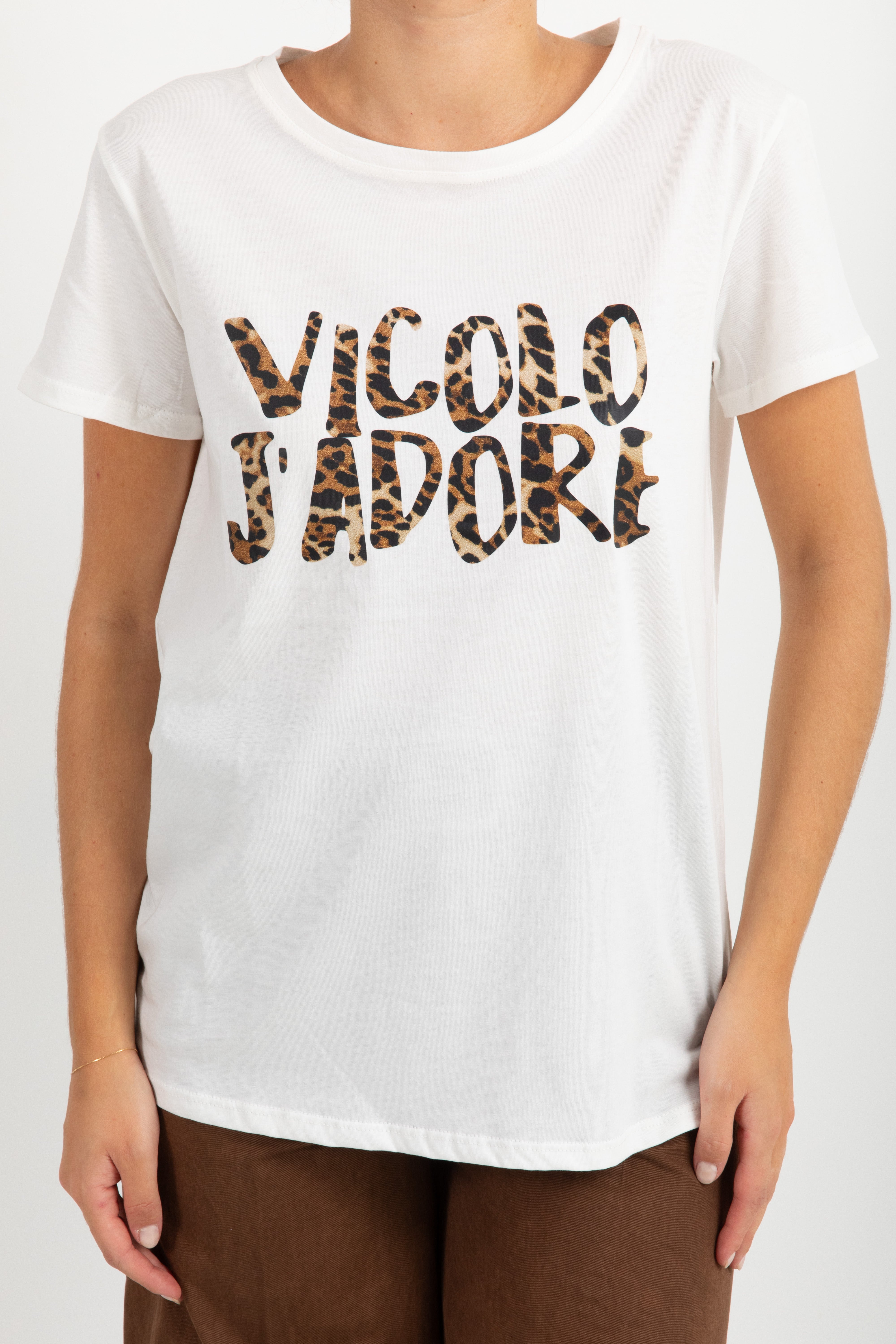 T-shirt logo "J'adore" animalier ViCOLO