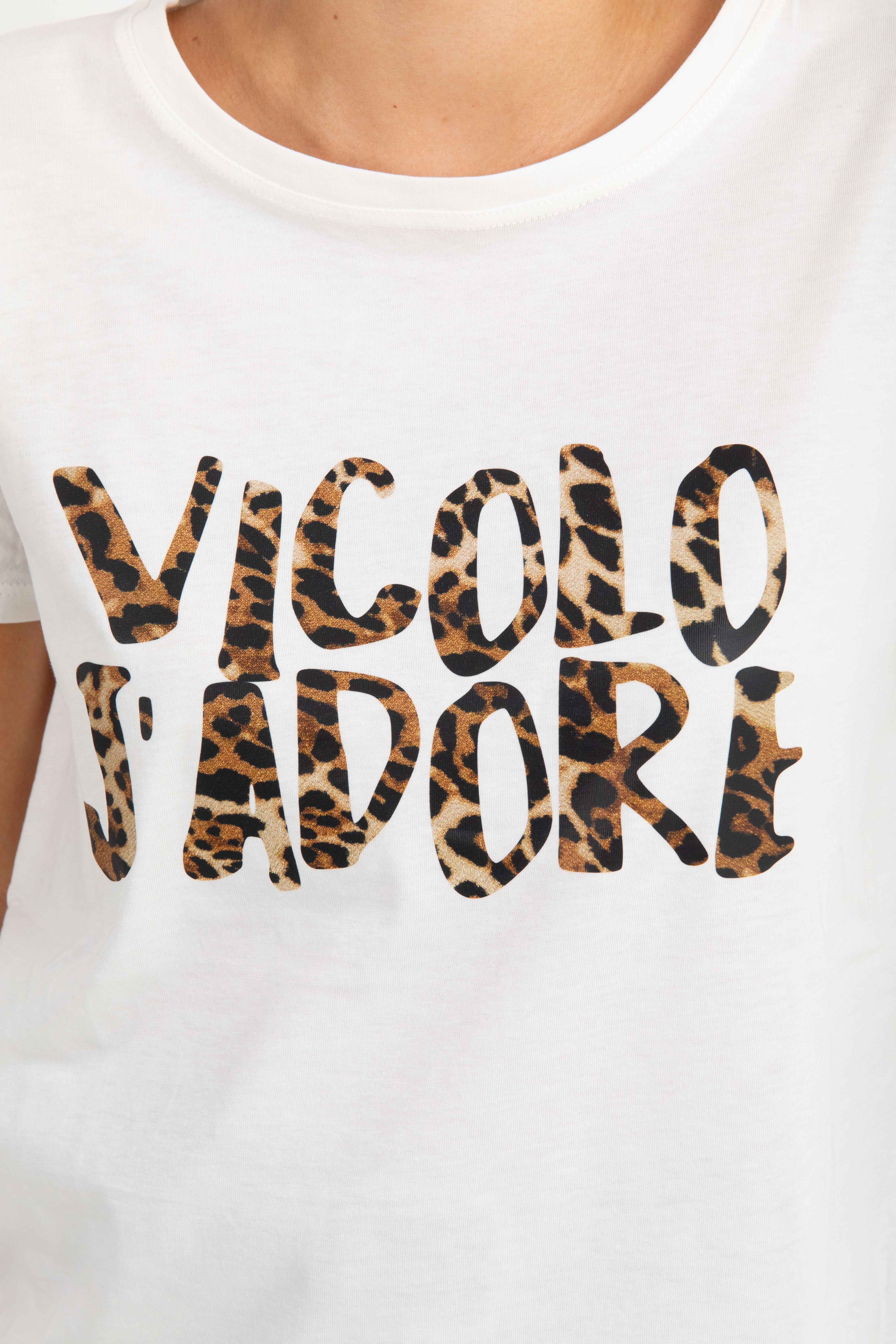 T-shirt logo "J'adore" animalier ViCOLO