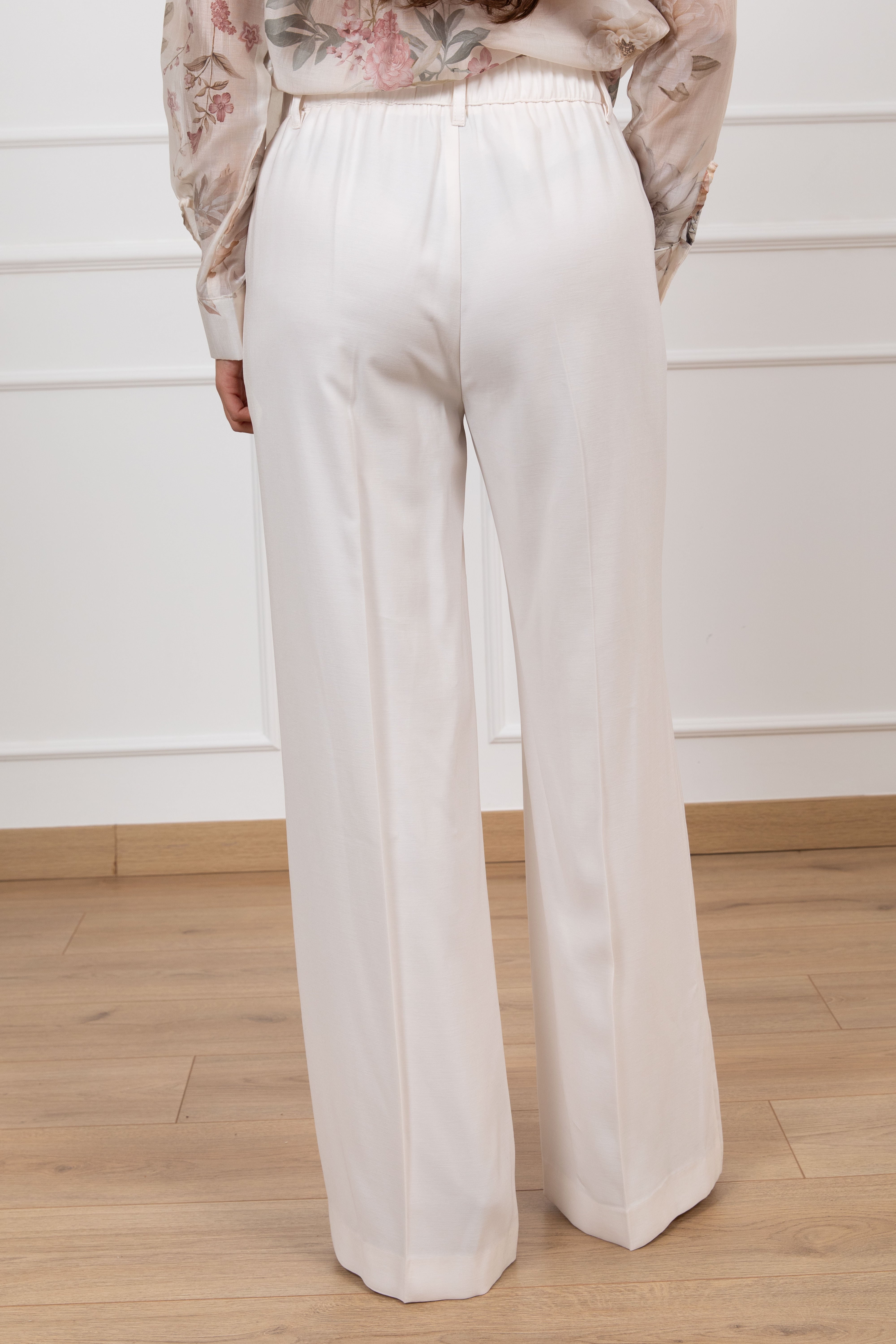 Pantalone gamba larga con elastico sul retro Susy Mix