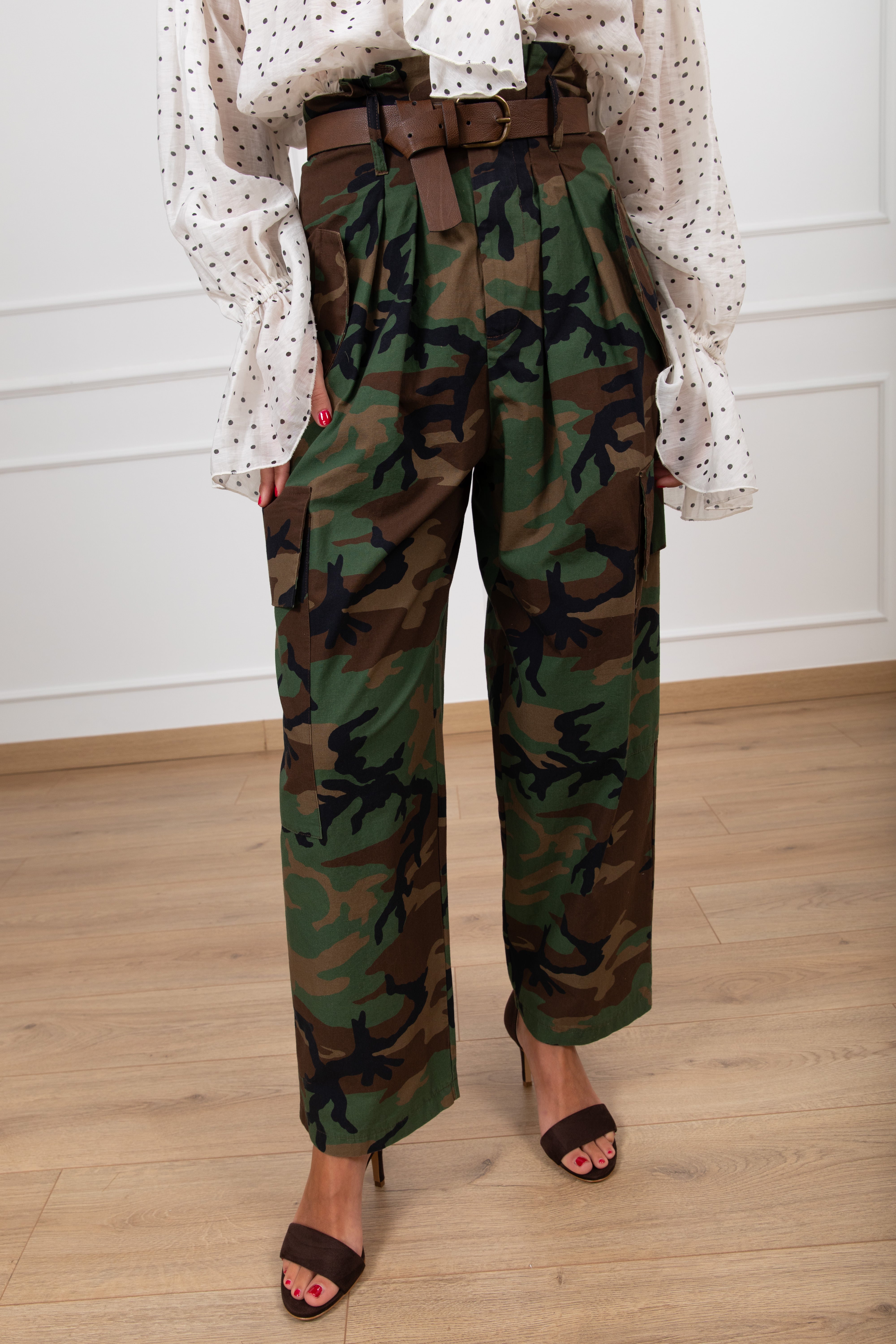 Pantalone cargo camouflage ViCOLO