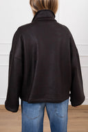 Giaccone in neoprene effetto invecchiato Haveone