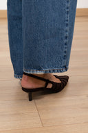 Sling back in eco-camoscio variante moro Susy Mix