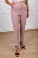 Pantalone a sigaretta con elastico sul retro in tessuto fluido Tensione IN