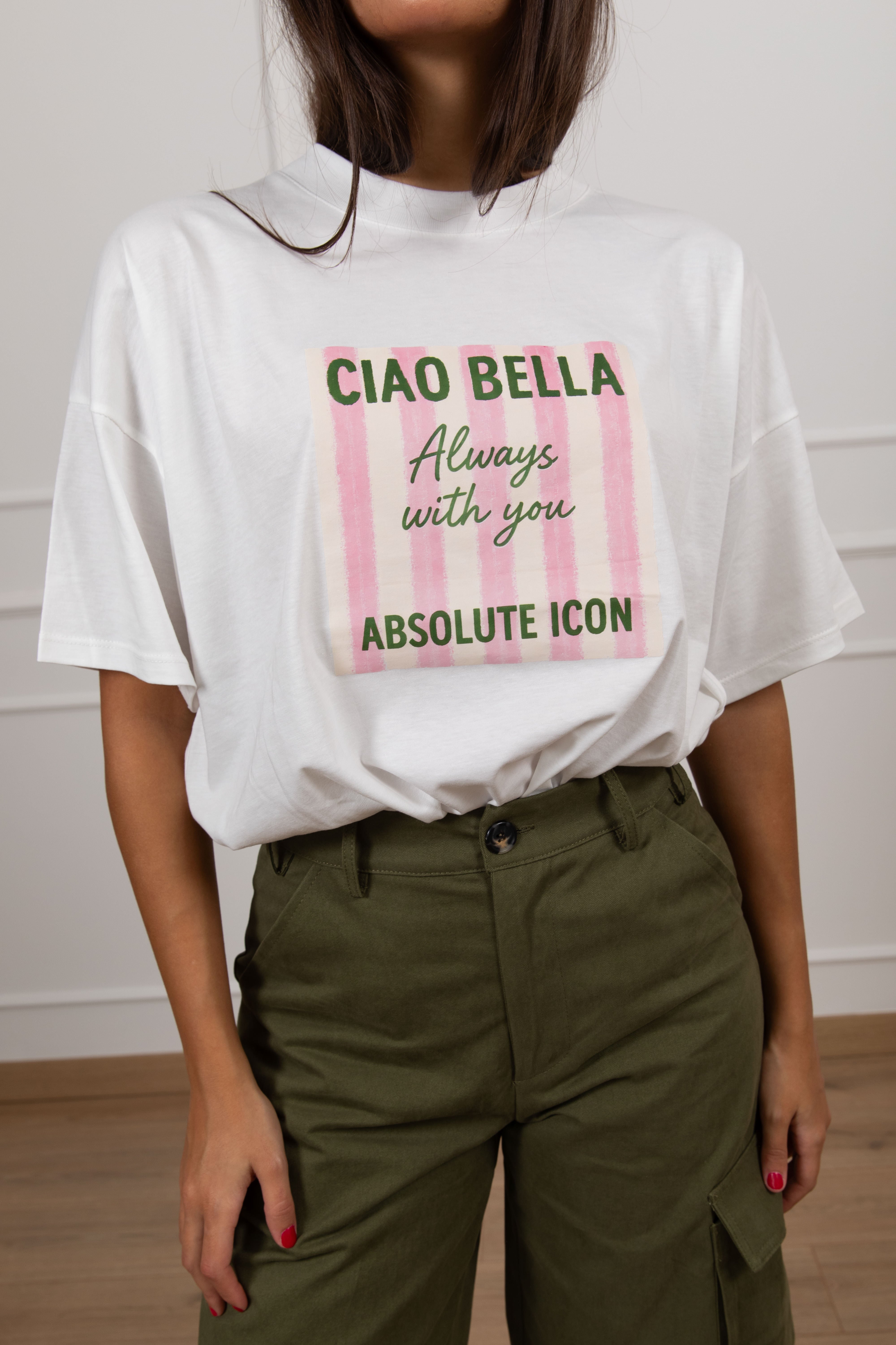 T-shirt over-size "Ciao bella" ViCOLO