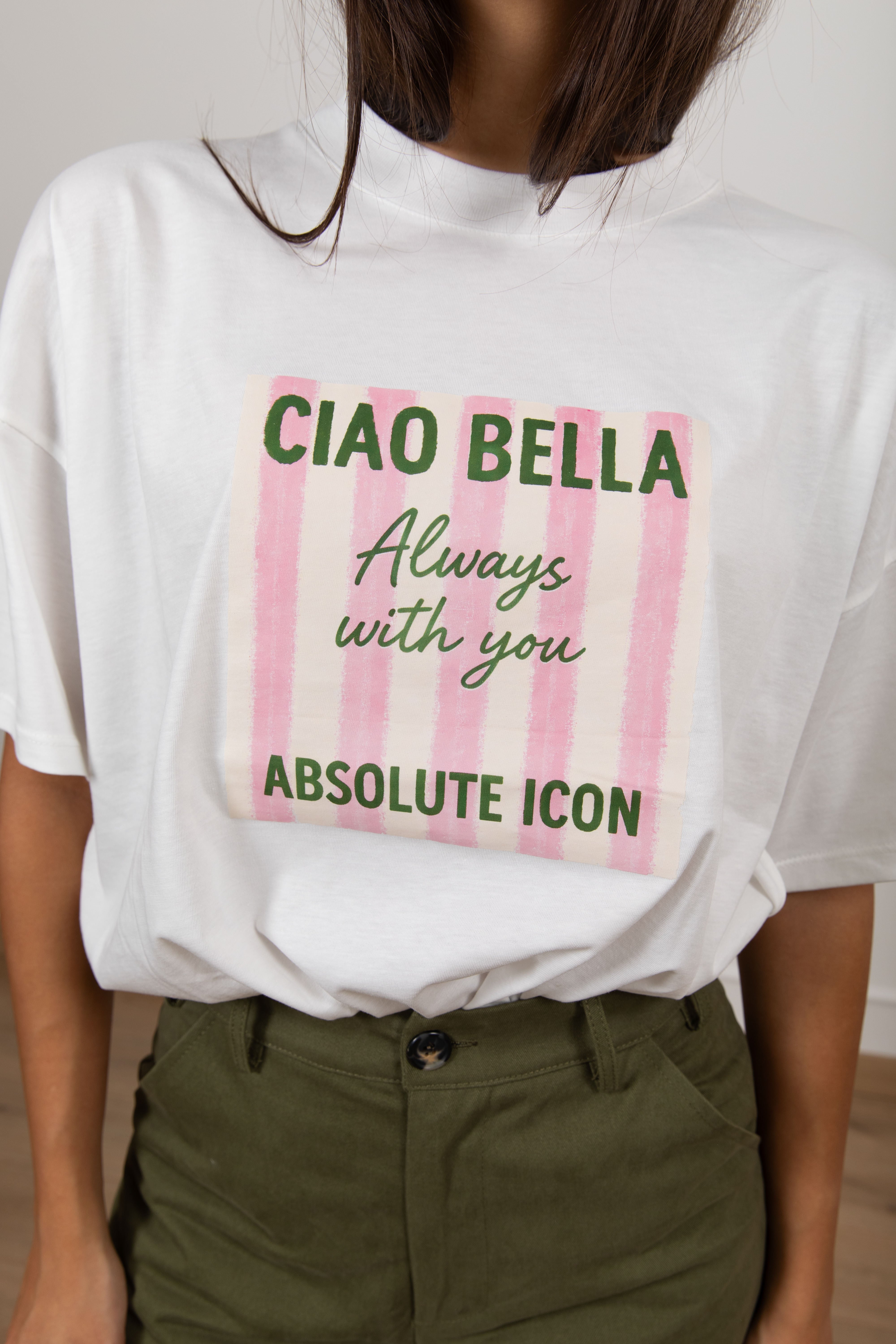 T-shirt over-size "Ciao bella" ViCOLO