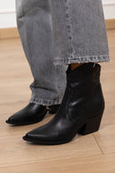 Texano basso in pelle variante nero Attika