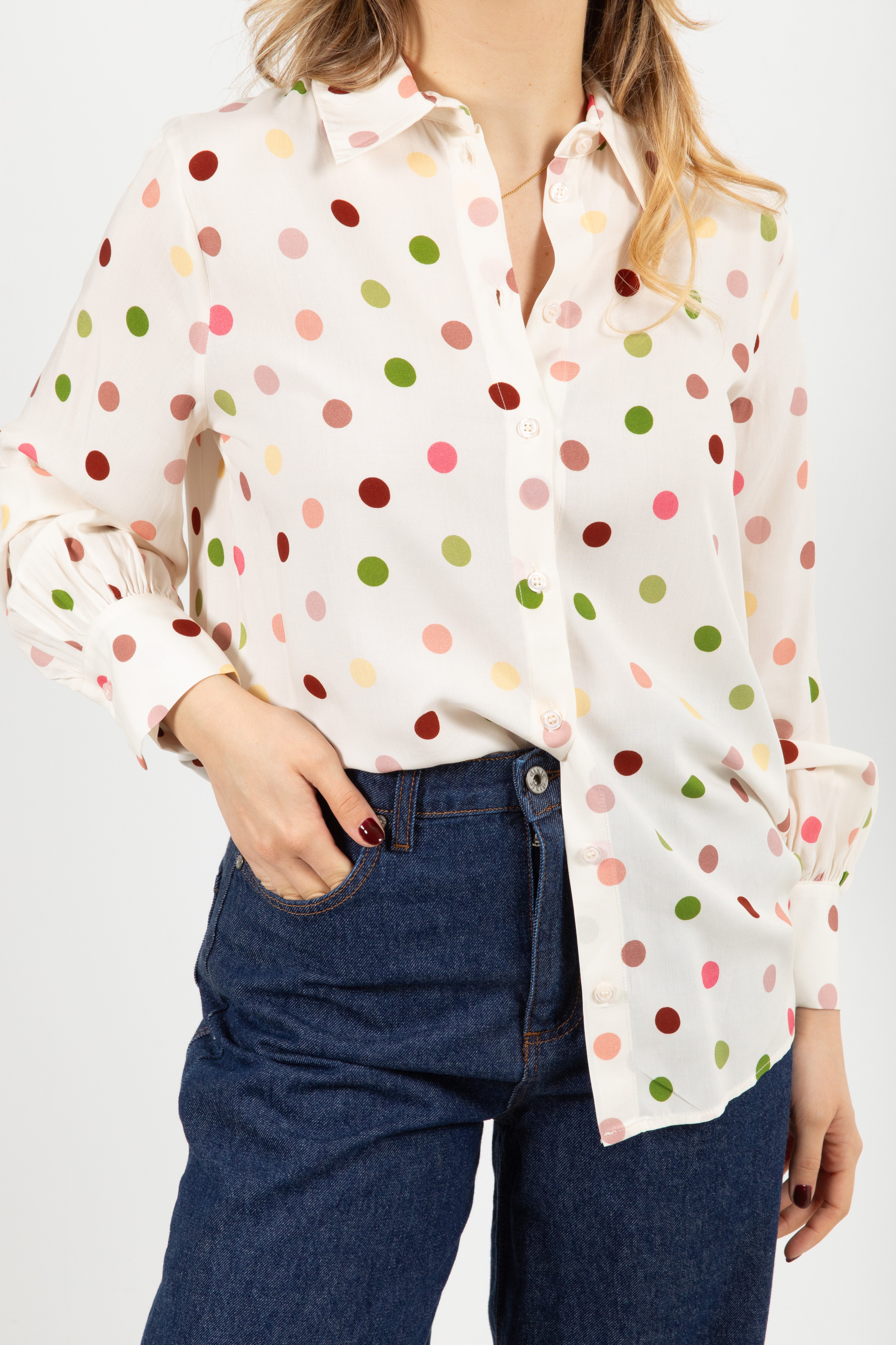 Camicia a pois multicolor Dixie