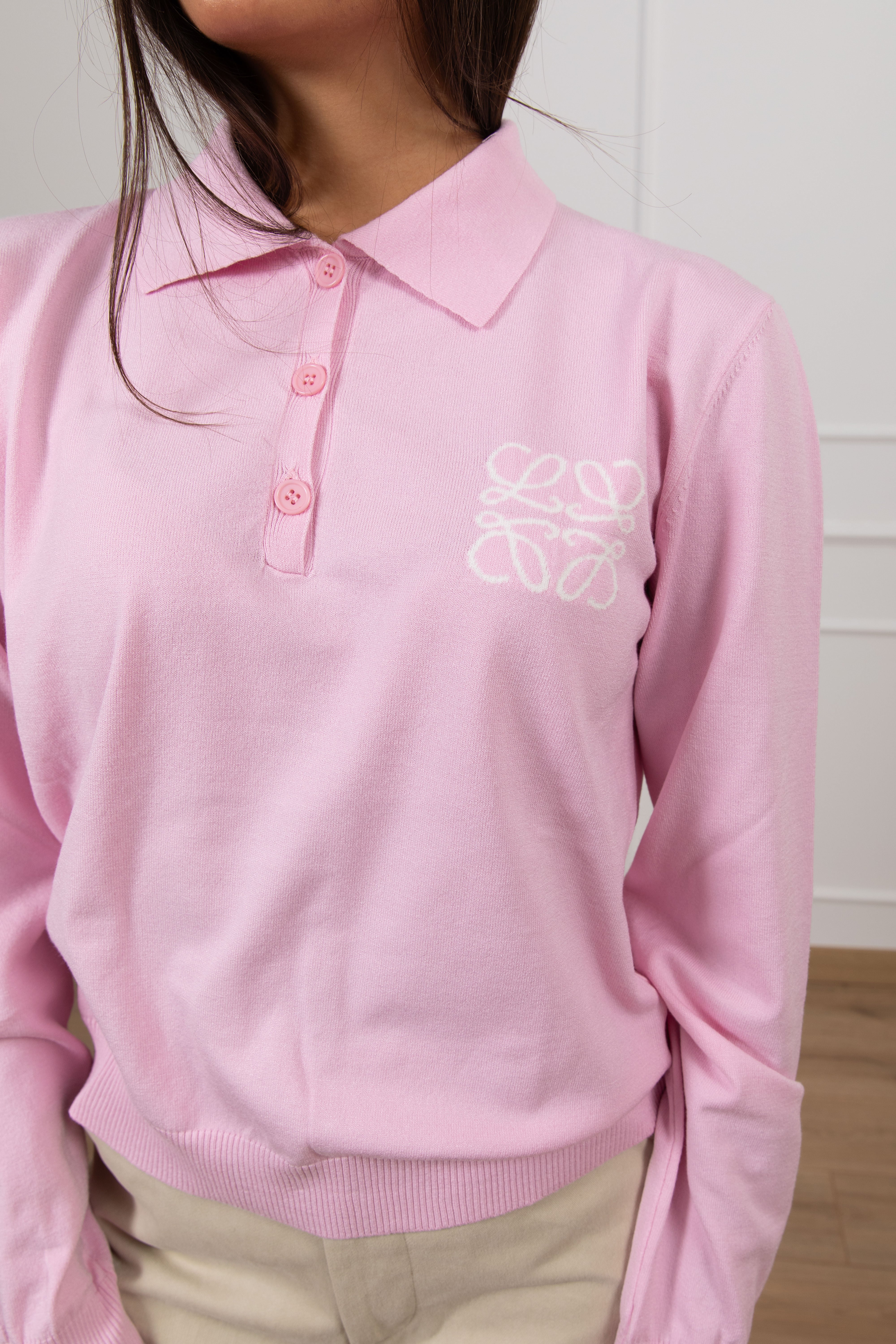 Polo manica lunga con ricamo Motel