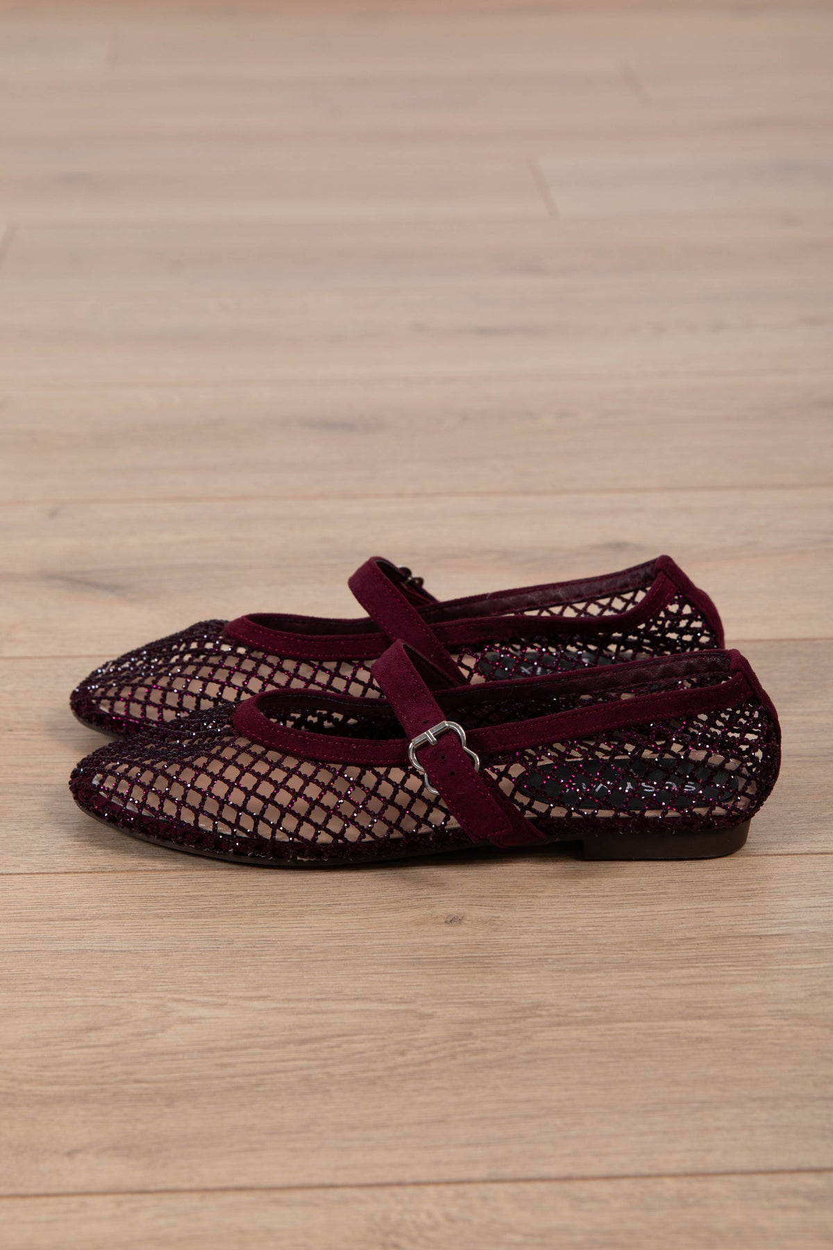 Ballerina a rete con strass variante bordeaux Susy Mix