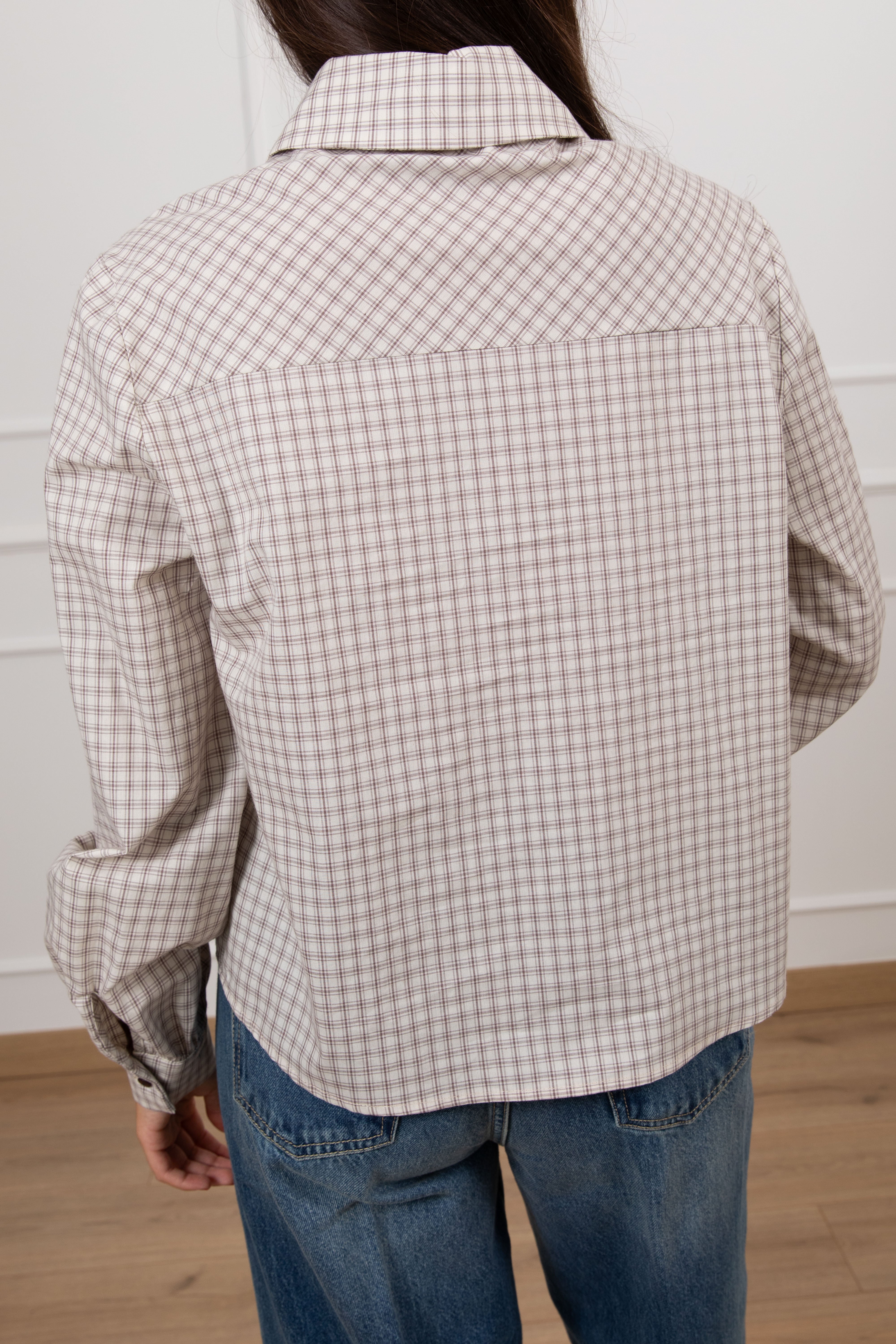 Camicia check con alamari ViCOLO