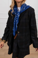 Giacca check con inserto bandana variante moro/bluette Haveone
