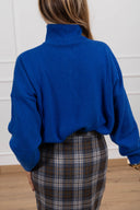 Pull mezzo collo con bottoni variante bluette ViCOLO