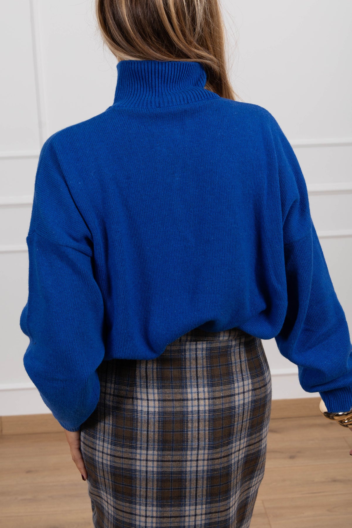Pull mezzo collo con bottoni variante bluette ViCOLO
