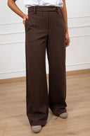 Pantalone gessato gamba dritta in punto milano leggero Tensione IN