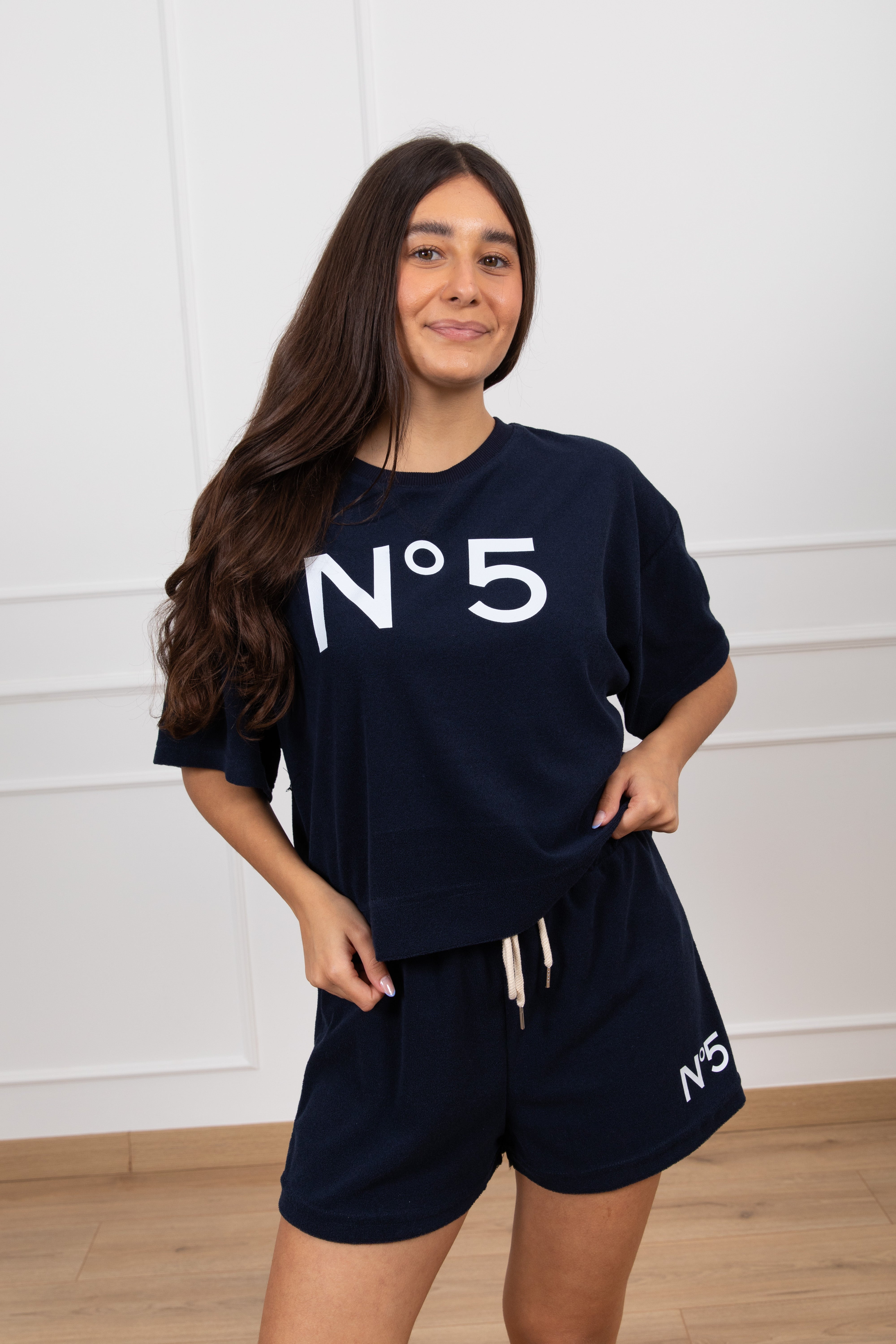T-shirt "N 5" in spugna Tensione IN