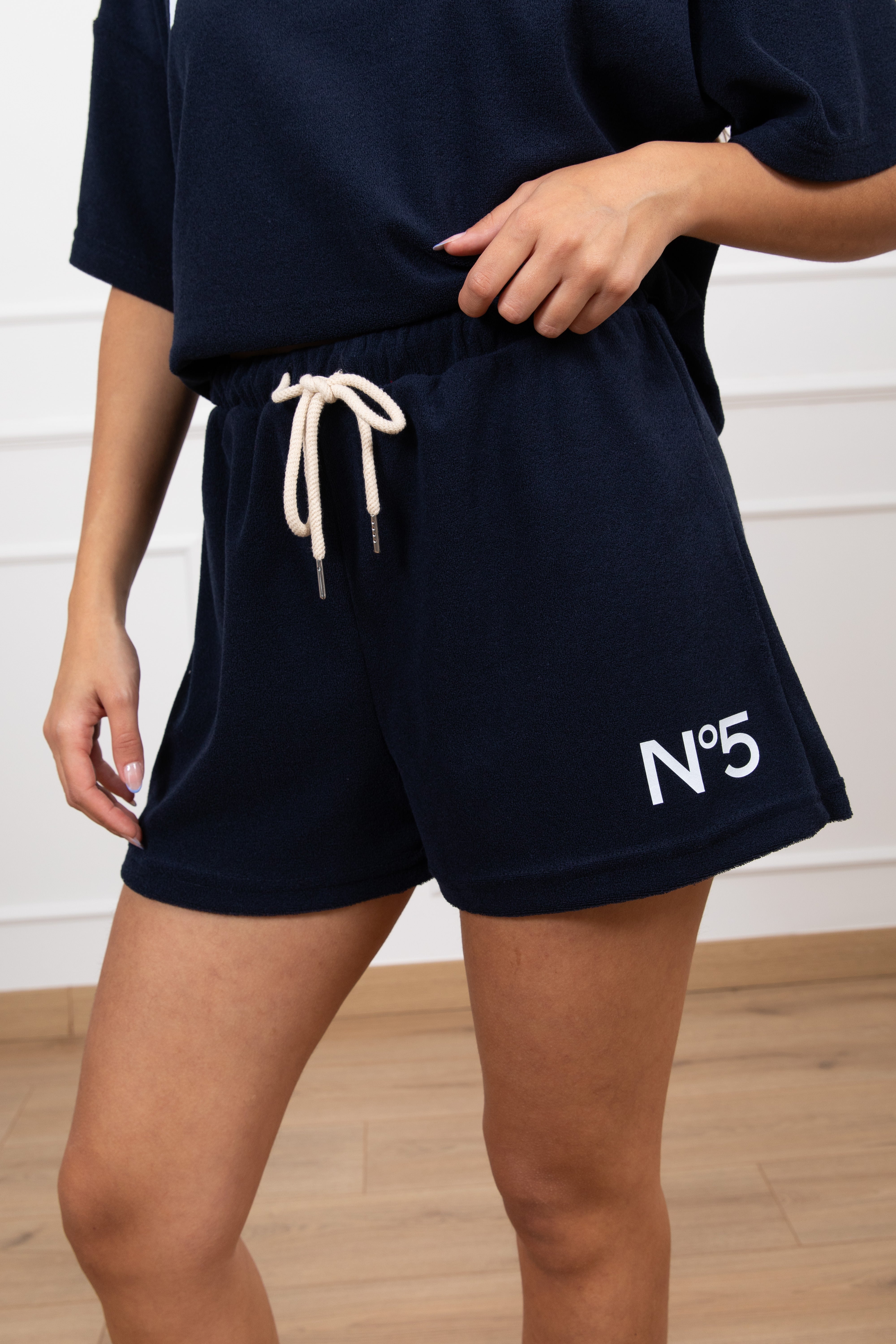 Shorts "N 5" in spugna Tensione IN
