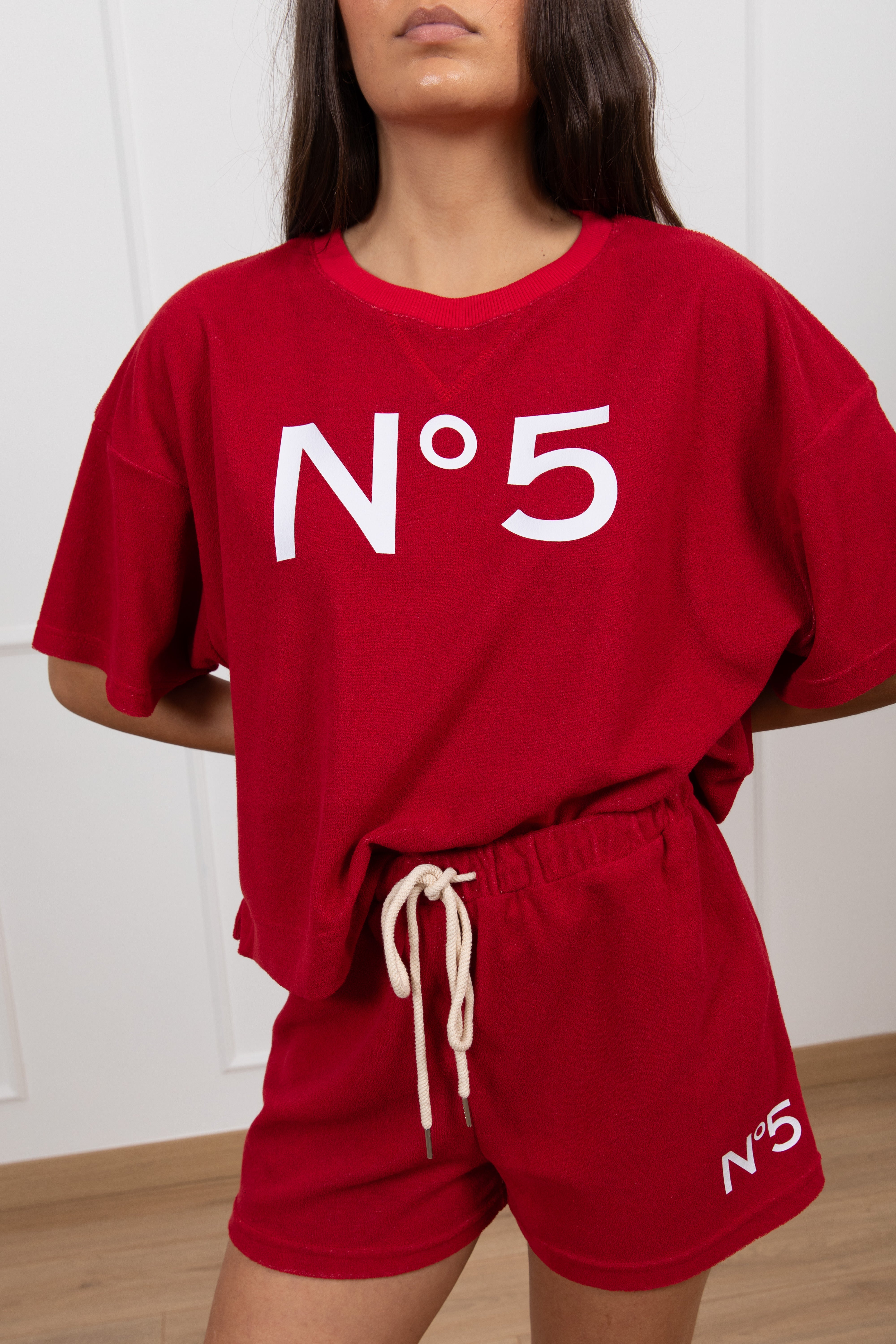 T-shirt "N 5" in spugna Tensione IN