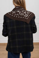 Giacca check con inserto bandana variante blu/moro Haveone