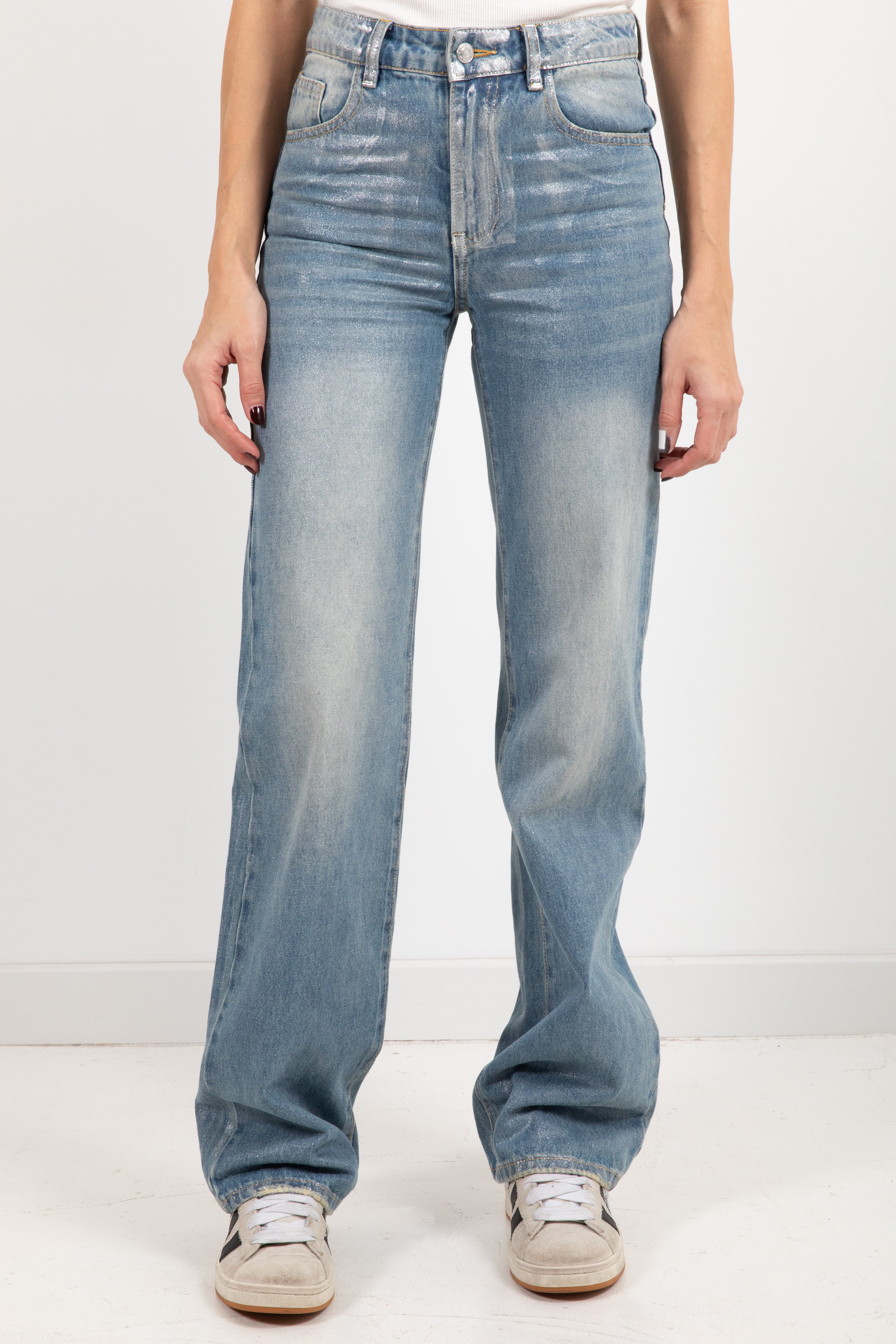 Jeans placcato con gamba dritta ViCOLO