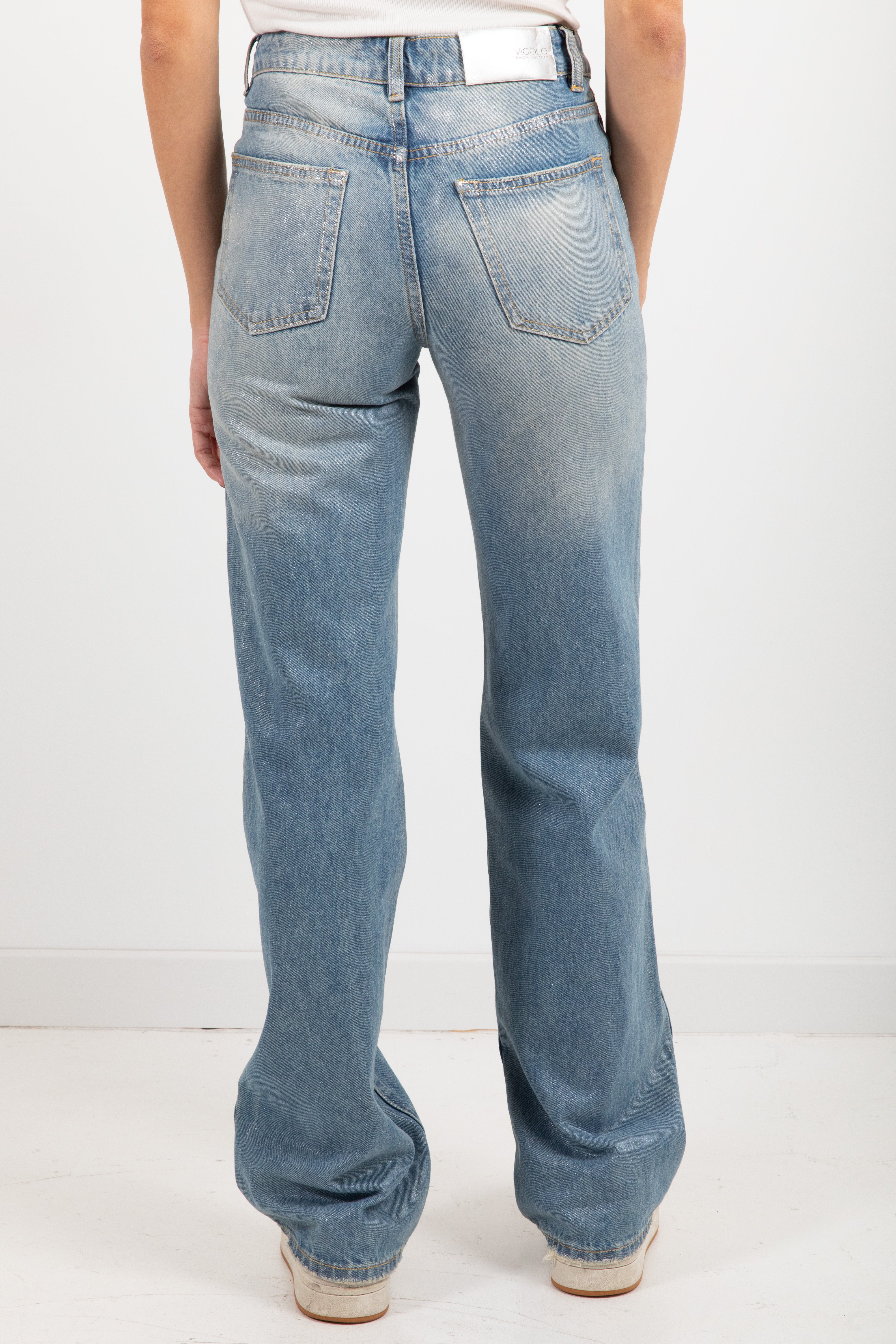 Jeans placcato con gamba dritta ViCOLO