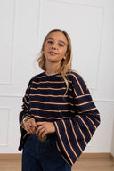 T-shirt a righe alternate blu ViCOLO