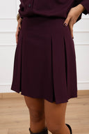 PRE ORDER 12/10 Mini-gonna a pieghe variante bordeaux Tensione IN
