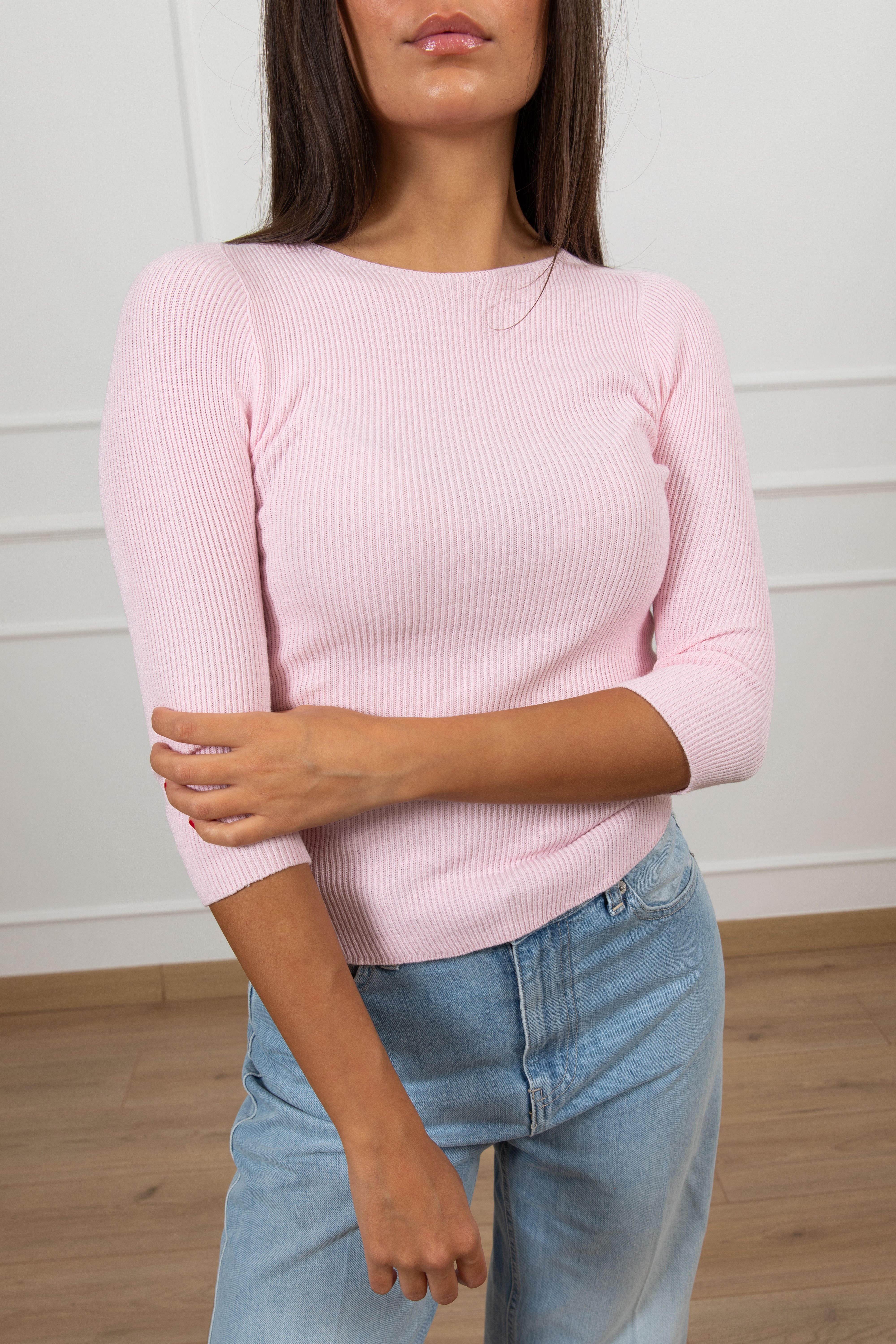 Maglia in viscosa con manica 3/4 ViCOLO