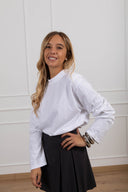 T-shirt con spallina imbottita variante bianco Haveone