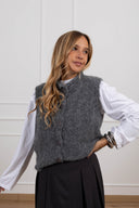 Gilet bouclé variante grigio Susy Mix