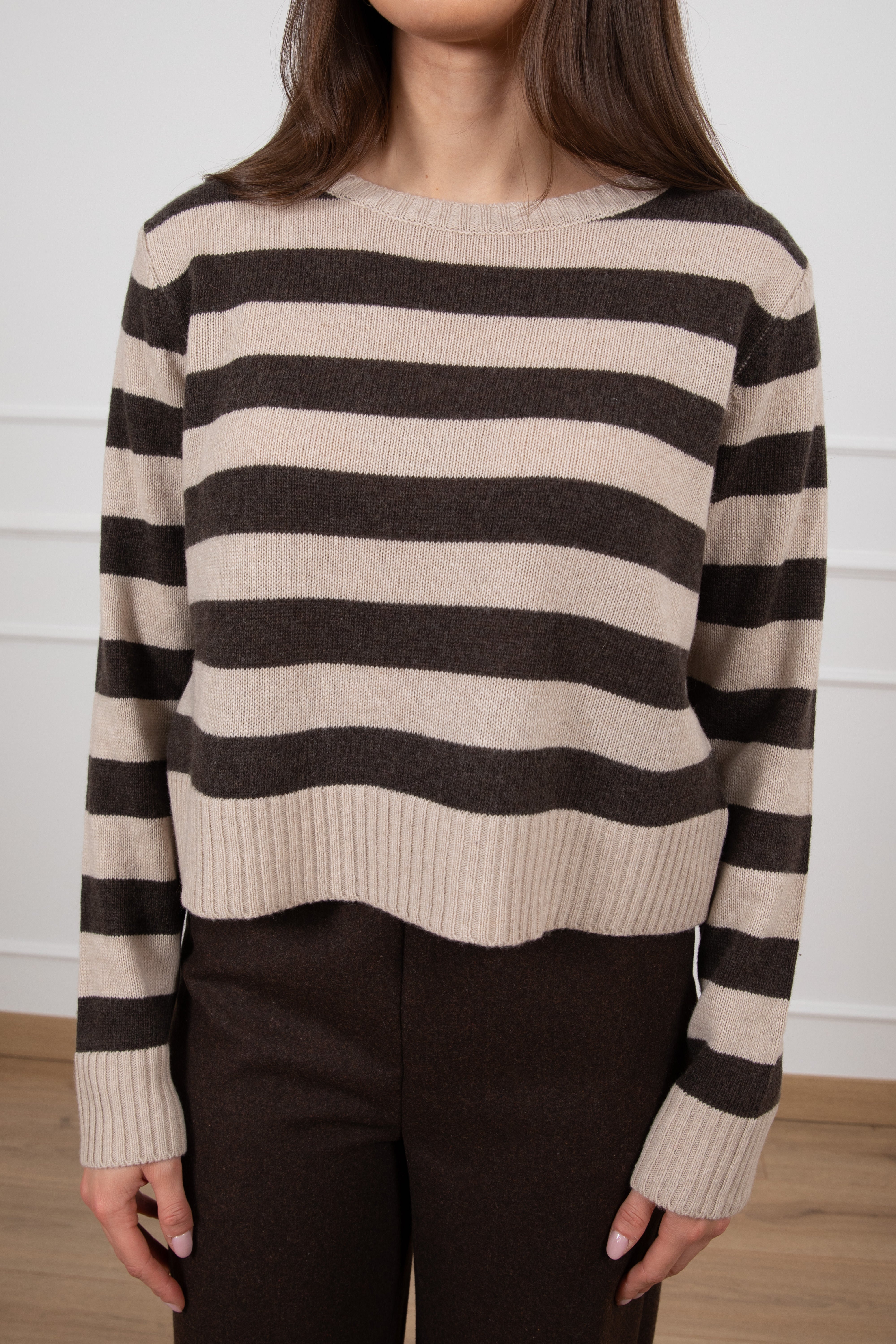 Pull a righe in lana e cashmere Susy Mix