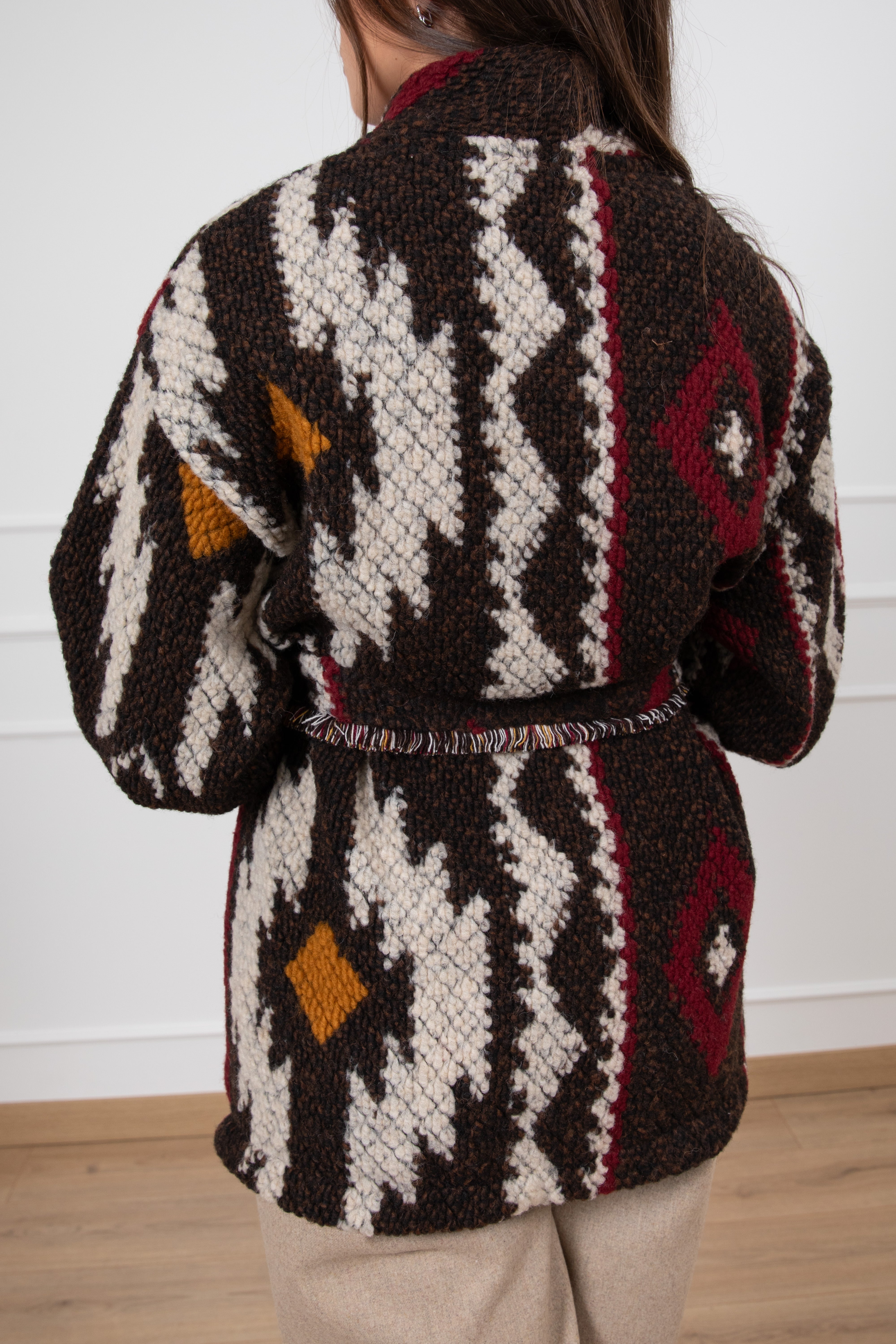 Giacca-kimono in maglia stile etnico ViCOLO