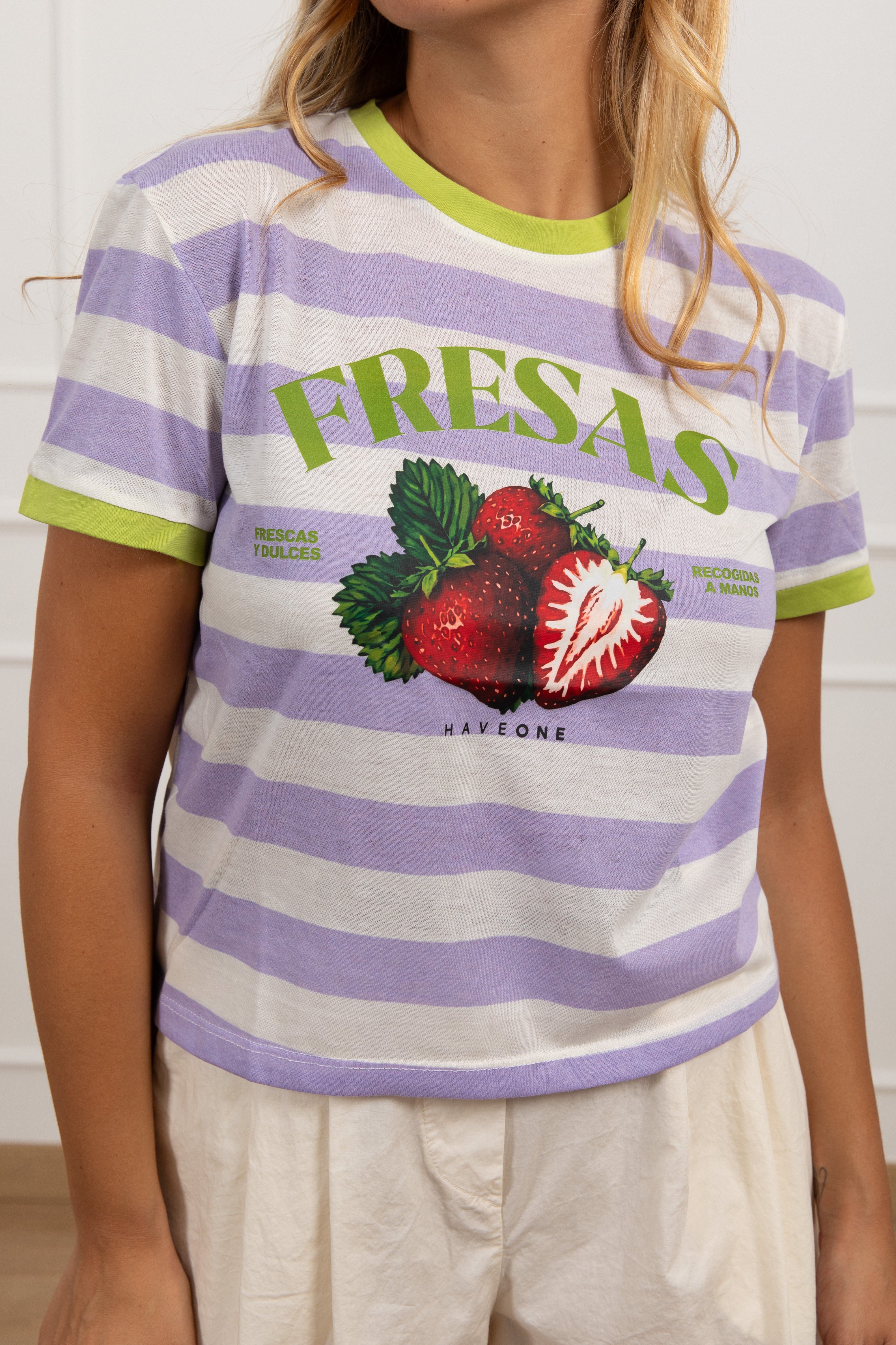 T-shirt a righe "Fresas" Haveone