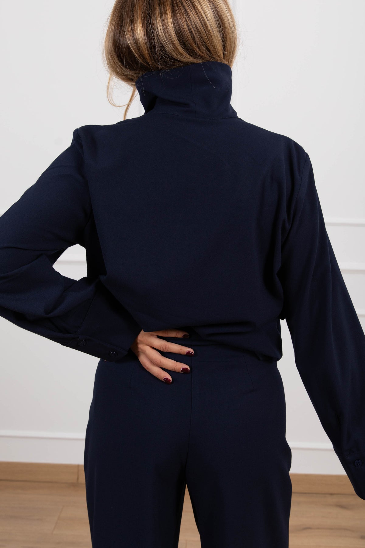 Camicia con collo ad anello variante blu Tensione IN