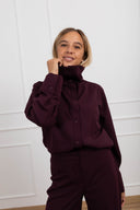 Camicia con collo ad anello variante bordeaux Tensione IN