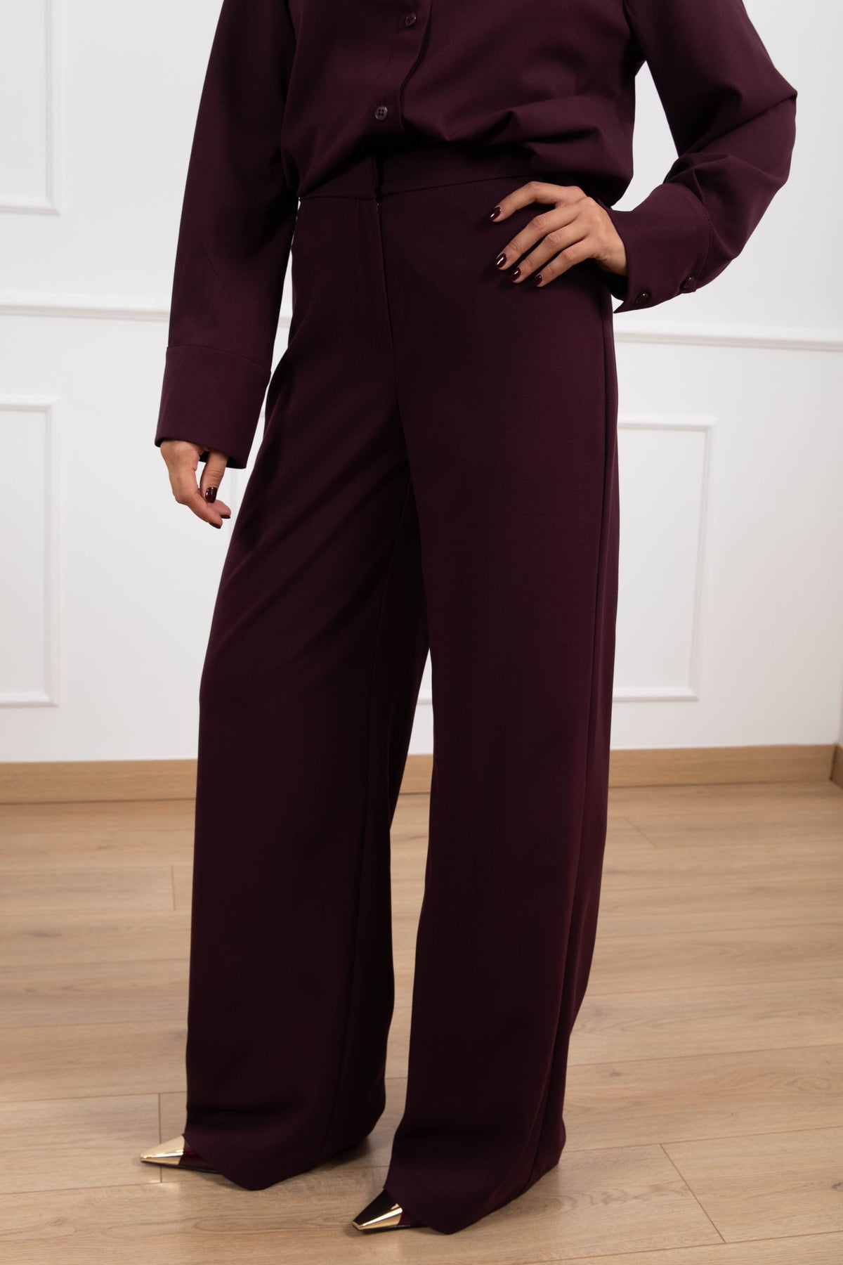 Pantalone gamba dritta variante bordeaux Tensione IN