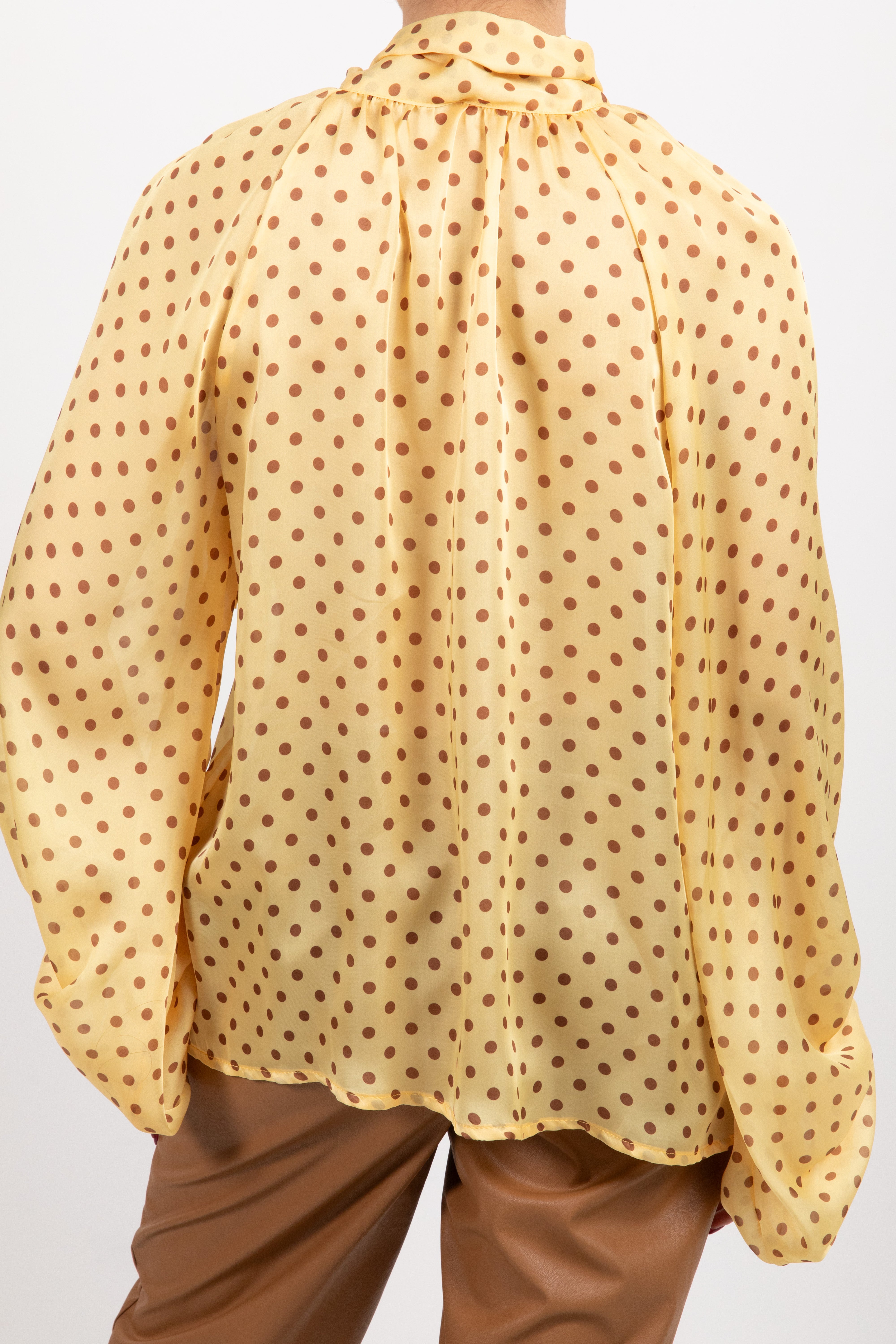 Blusa a pois con fiocco Tensione IN