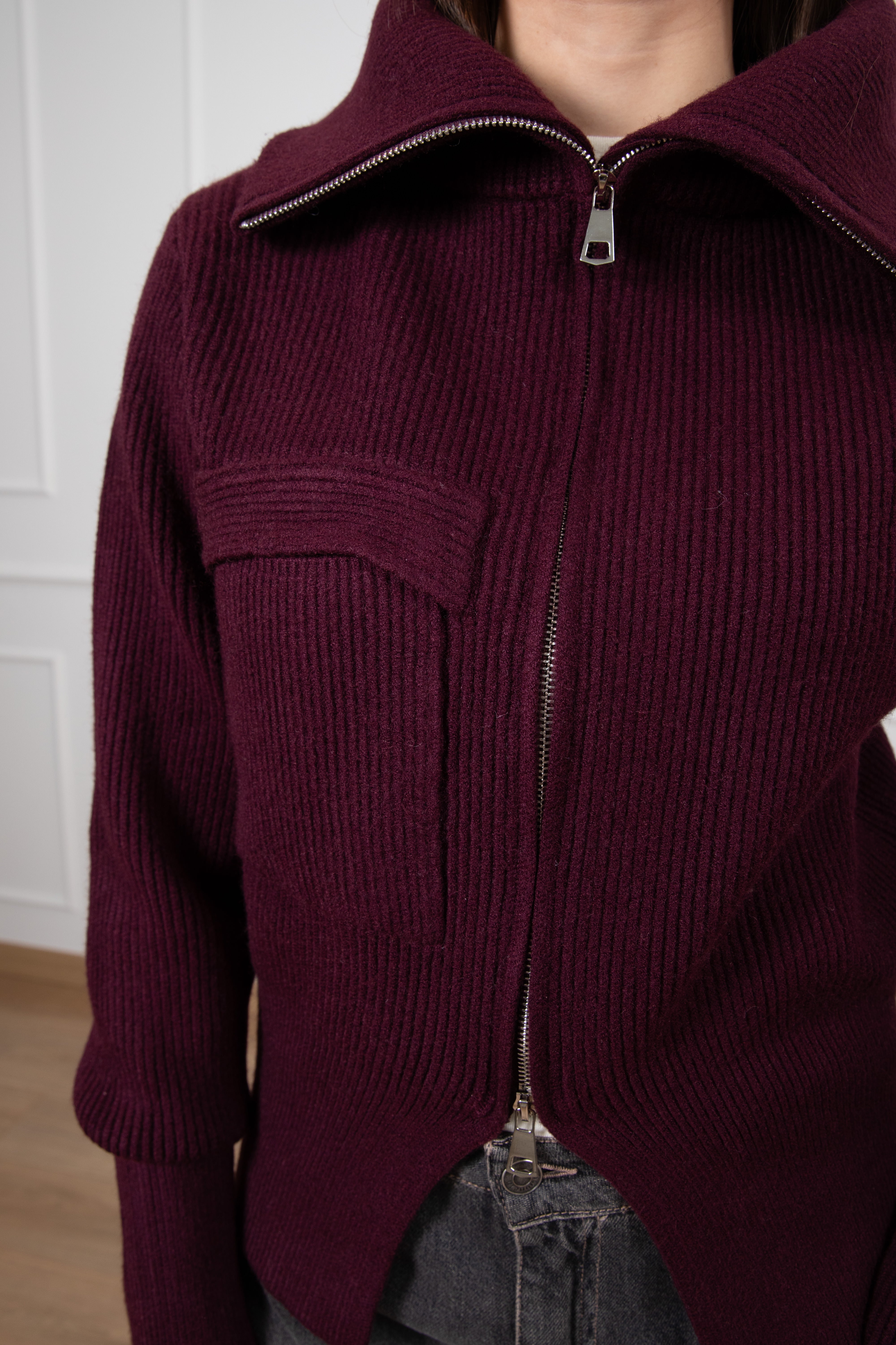 Pull a coste con zip e collo a ciambella Susy Mix