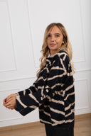 T-shirt zebra print con polsino camicia Tensione IN