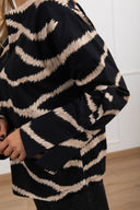 T-shirt zebra print con polsino camicia Tensione IN