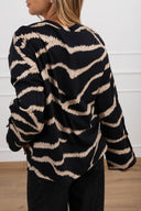 T-shirt zebra print con polsino camicia Tensione IN