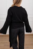 T-shirt con nodo variante nero Tensione IN