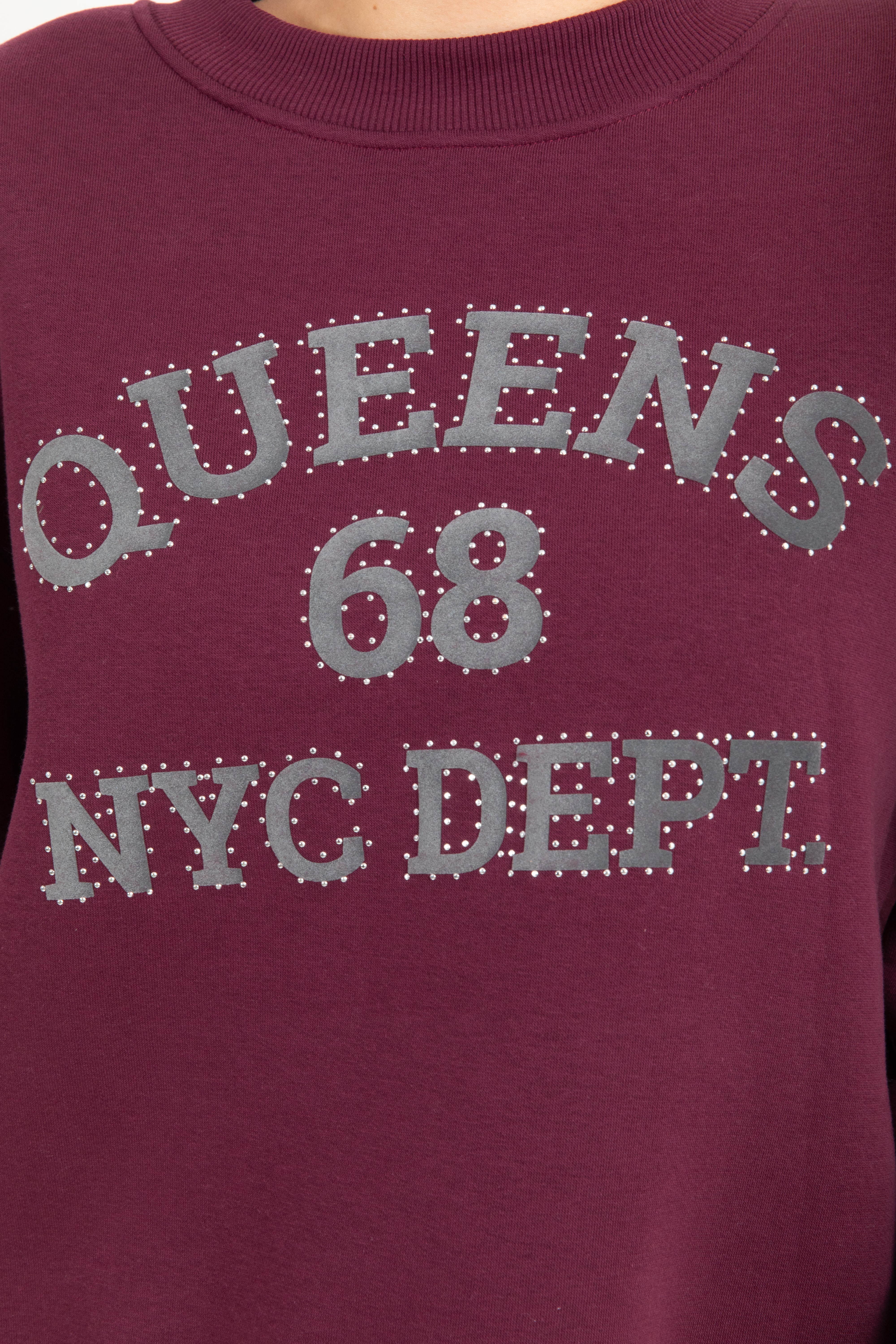 Felpa "Queens" con strass ViCOLO