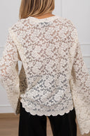 T-shirt in pizzo variante burro Haveone
