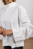 T-shirt con colletto e manica ampia variante panna Tensione IN