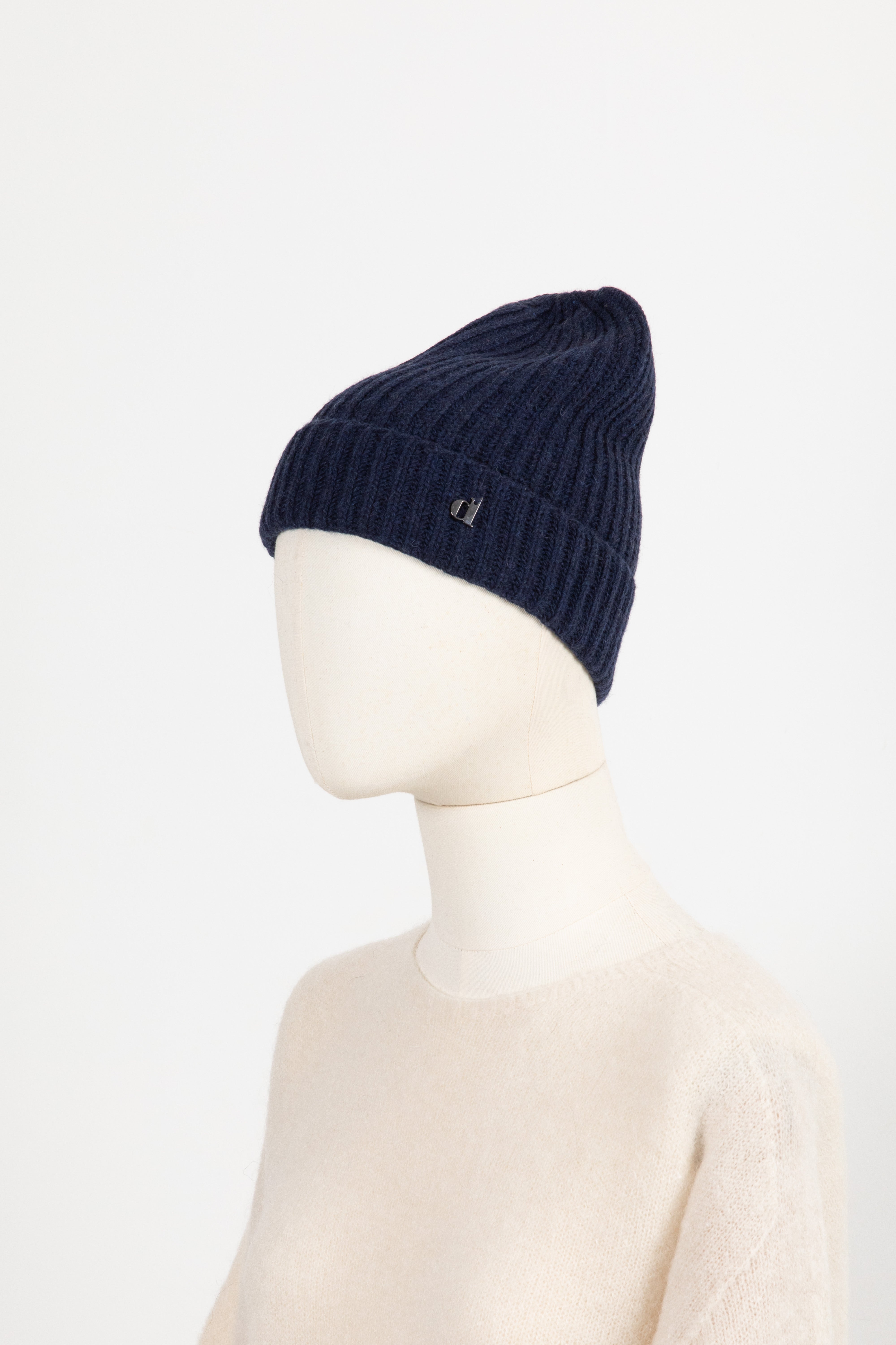 Cappello in cashmere a coste Dixie