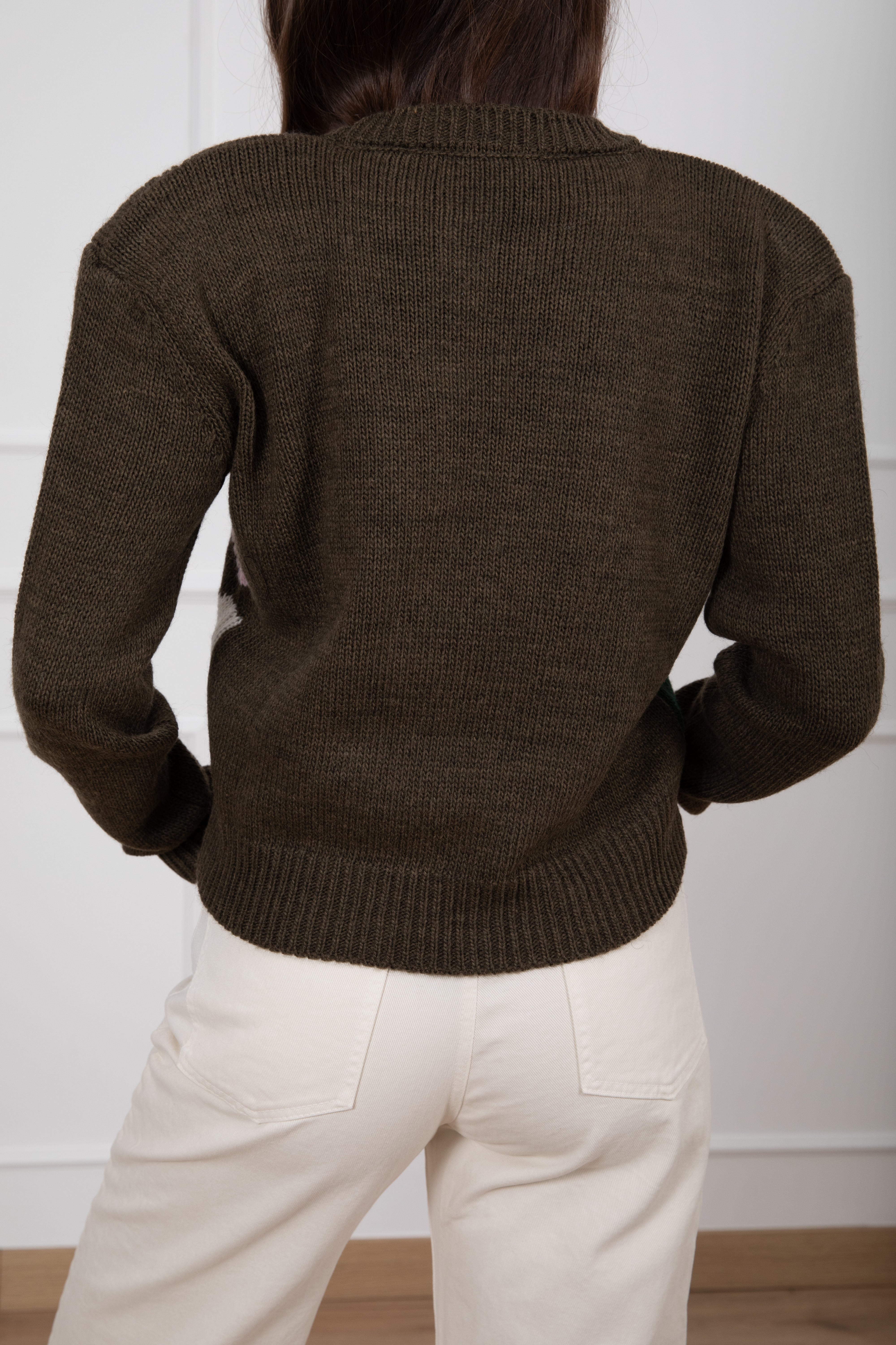 Pull motivo rombi con spallina imbottita ViCOLO