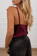 Top lingerie in raso variante vino Tensione IN