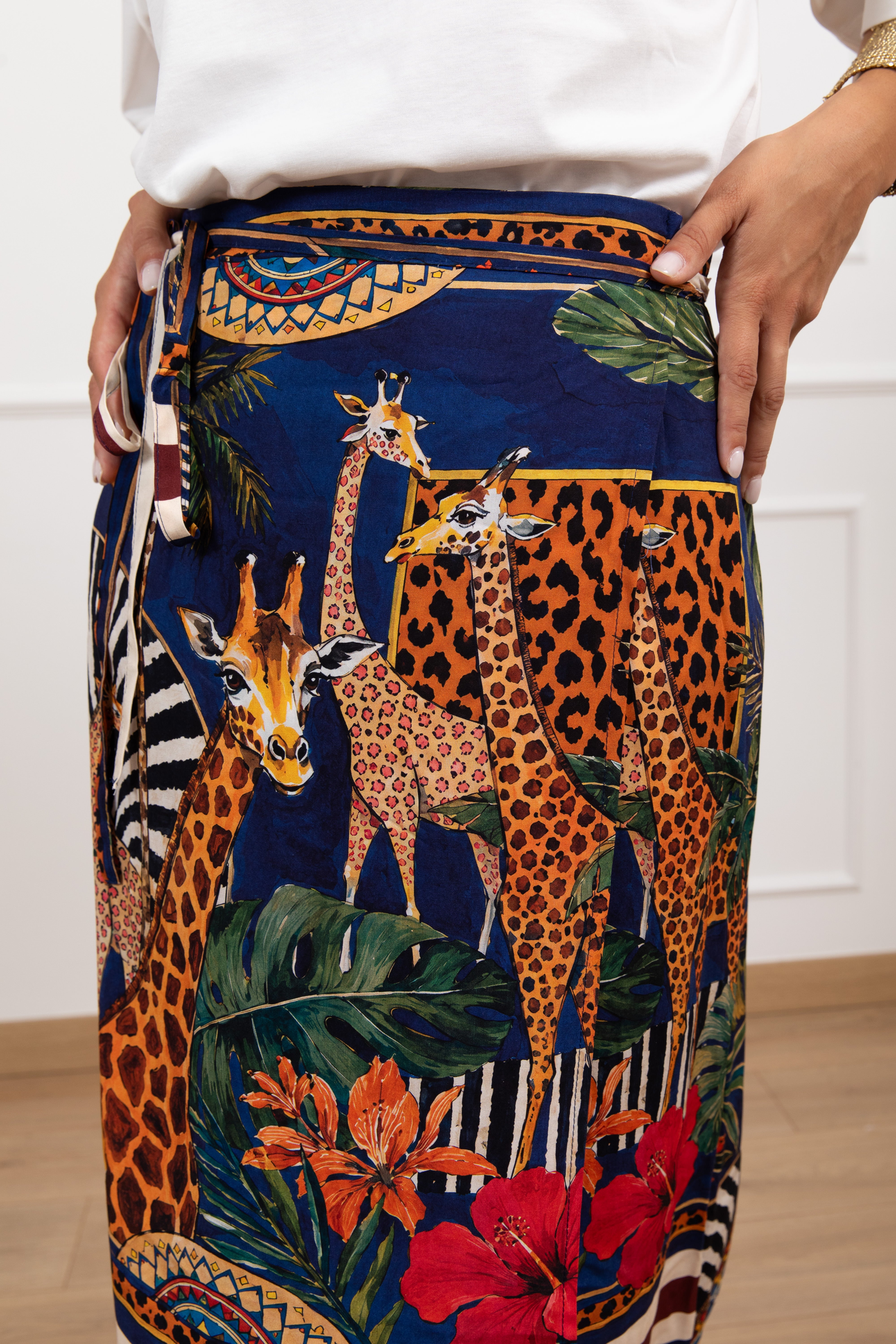 Gonna lunga pareo fantasia giraffa ViCOLO