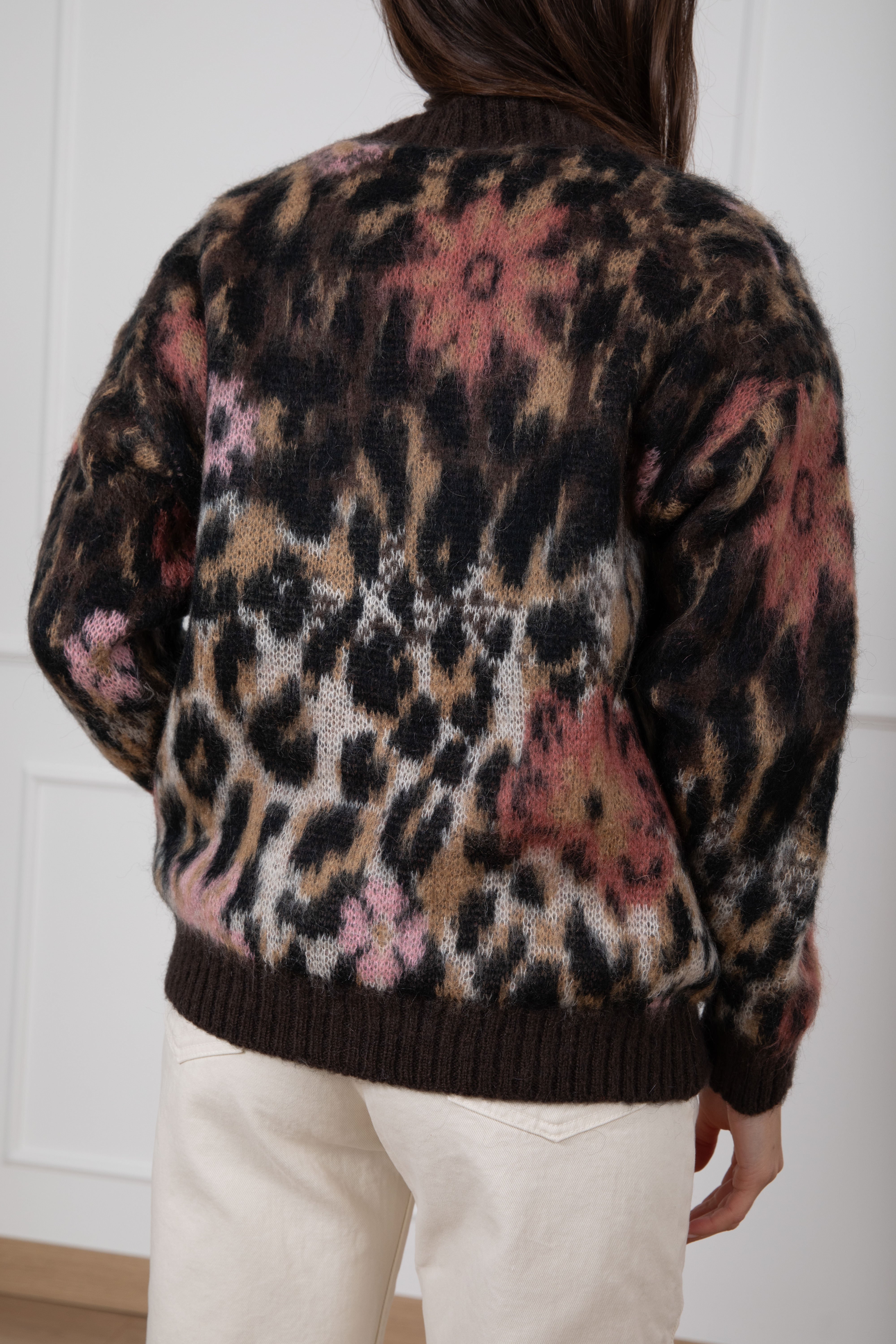 Cardigan animalier tie dye Tensione IN