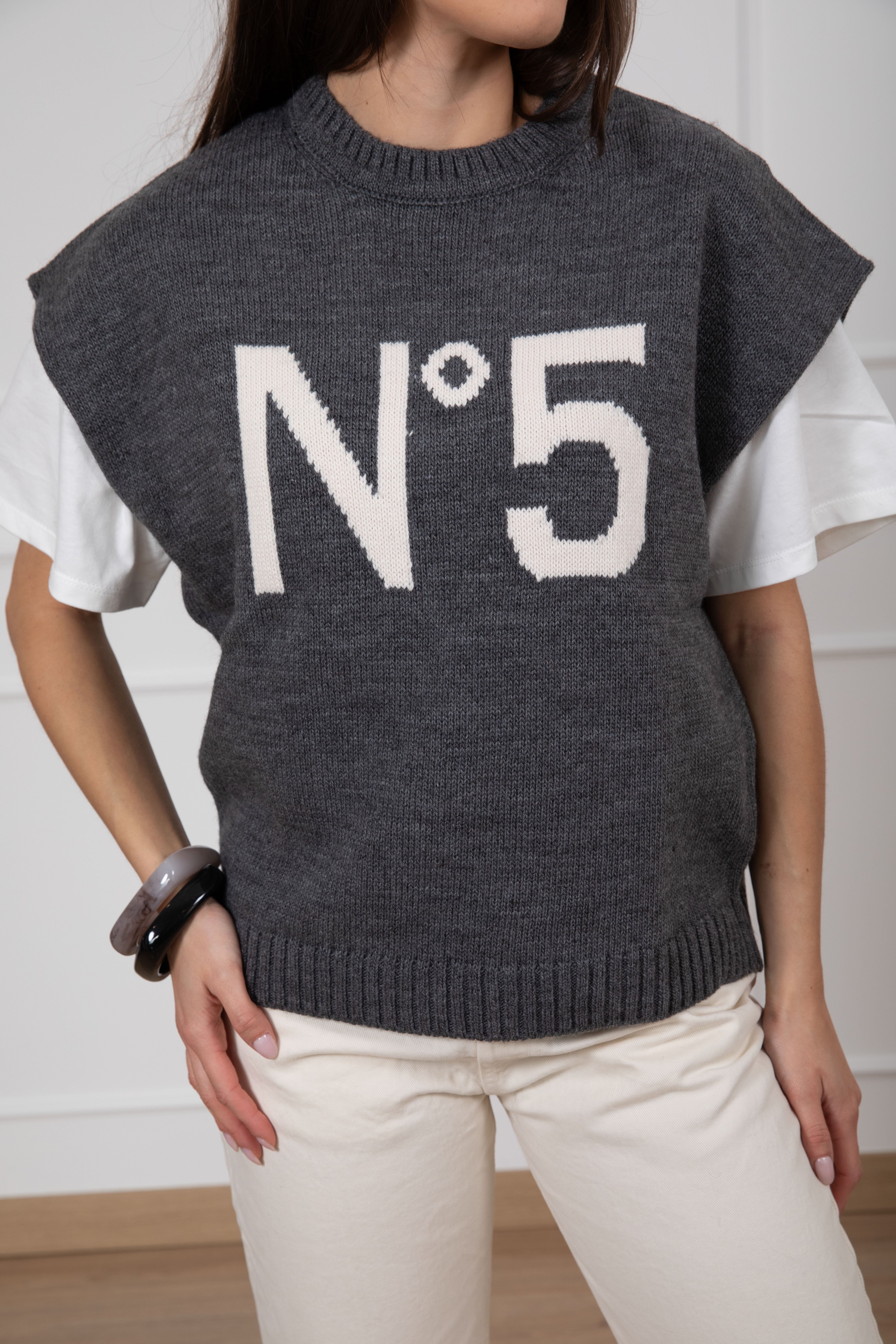 Gilet in maglia "N 5" Tensione IN